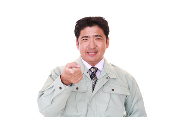 笑顔の作業員