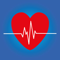 The heart and cardiogram icon.