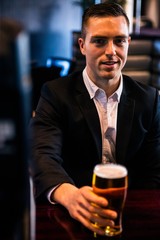 Man having a beer