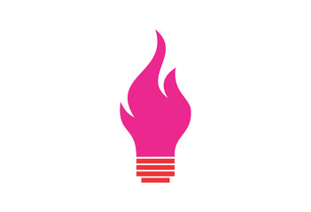 Flaming stylized torch Logo