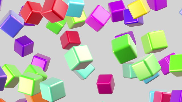 Flying blocks. Looping. Alpha channel is included.