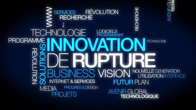 Innovation de Rupture technologie disruptive de pointe nuage de mots texte tag cloud