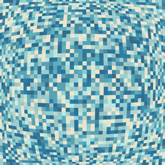 Chess board mosaic squares distortion vector background.