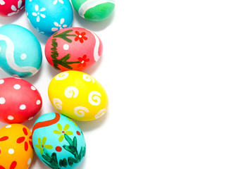 Perfect colorful handmade easter eggs