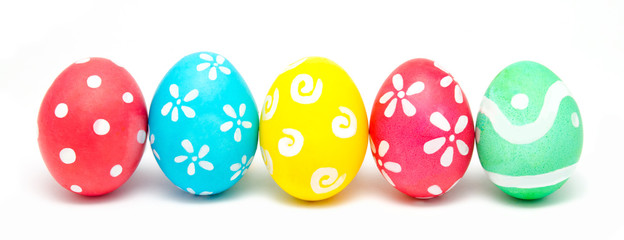 Perfect colorful handmade easter eggs