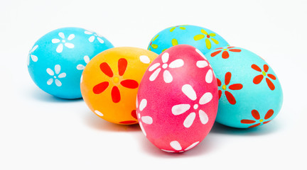 Perfect colorful handmade easter eggs