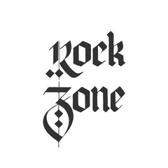 Hand lettering in gothic style.