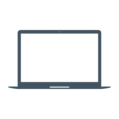 laptop icon on the white background. stock vector illustration eps10