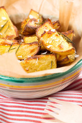 Roasted potato wedges