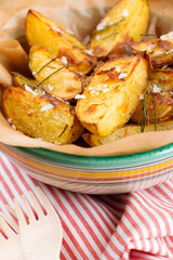Roasted potato wedges