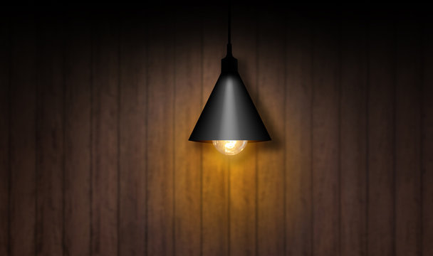 Light bulb turned on. lamp