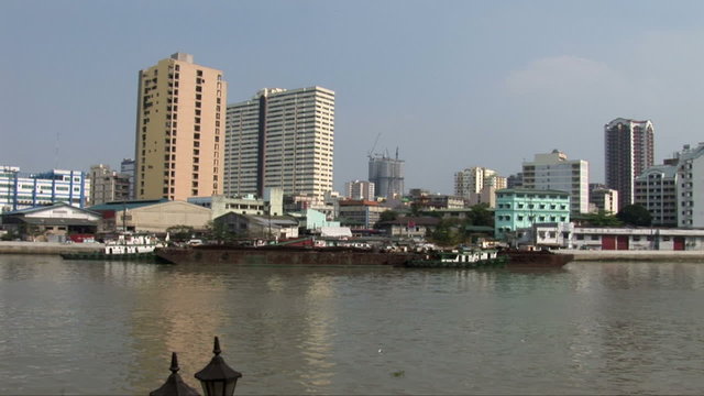 View across the Pasig River from Fort Santiago in Manila
