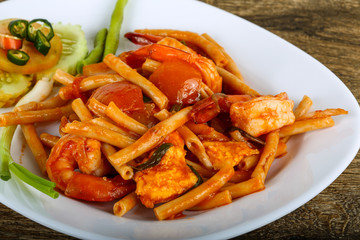 Pasta with seafood