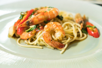 Spicy Spaghetti shrimp