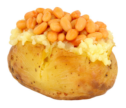 Baked Potato Filled With Baked Beans