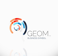Logo, linear abstract geometric icon