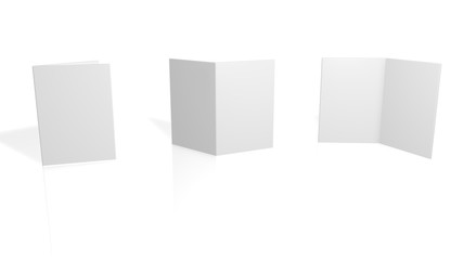 Blank Folded Card - 4-Page - DinA4/A5/A6 (Klappflyer) - Vertikal