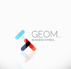 Logo, linear abstract geometric icon