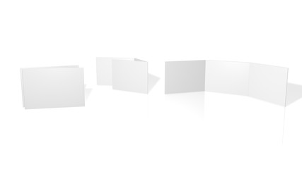 Blanko Flyer - Din A4 / Din A5 / Din A6 (Wickelfalz) - Horizontal - 6 Seiter - Aufbau