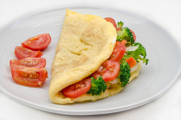 Healthy omelette with vegetables