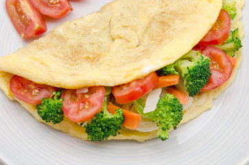 Healthy omelette with vegetables