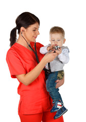 Pediatrician and child