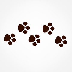 Paw print. Vector illustration.