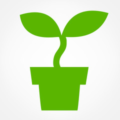potted plant symbol vector