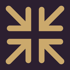 Fototapeta premium The exit full screen icon. Arrows symbol. Flat