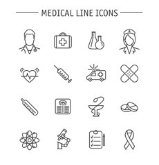 Medical line icons