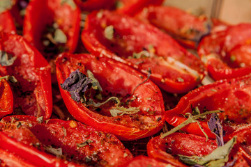 Sun-dried tomatoes with herbs