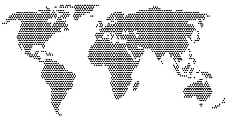 Fototapeta na wymiar world map on the white background