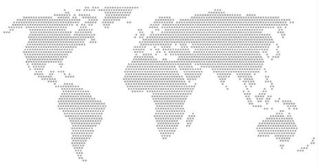 Fototapeta na wymiar gray world map