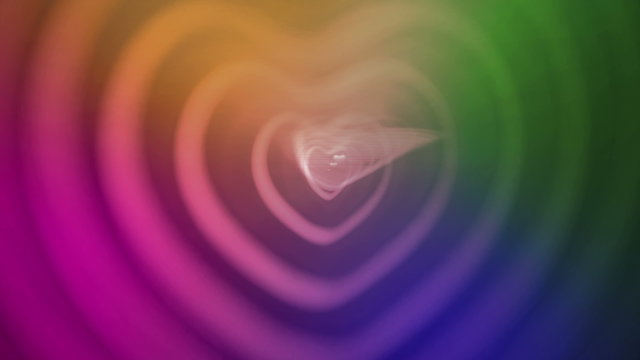 Share The Love Rainbow Hearts. Computer generated abstract motion background. Perfect to use with music, backgrounds, transition and titles.
