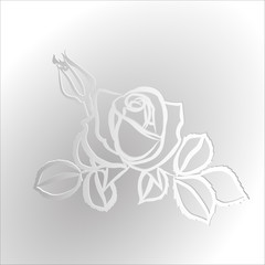 Abstract Rose cut out of paper