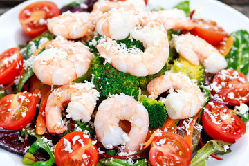 Sea Food salad with Shrimp and vegetables