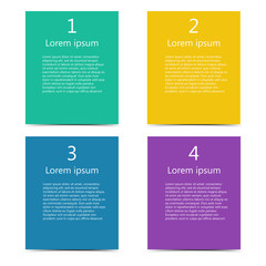 Infographics Set of four bright banners, template for your design, vector