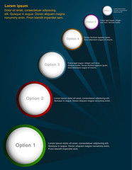 Vector blue colored circles bussiness infographic template