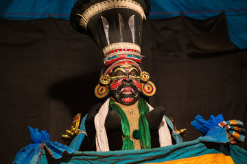 Kathakali show. Varkala, Kerala, India