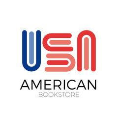 Vector sign abstract american bookstore