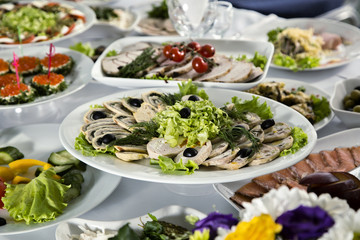Plates of cold meats