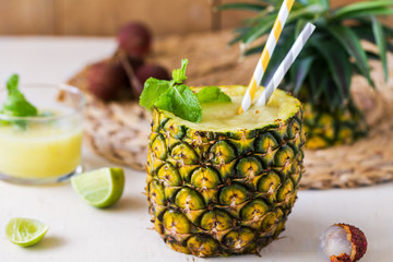 Pineapple with Lychee smoothie