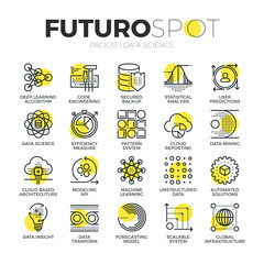 Fototapeta premium Data Science Futuro Spot Icons