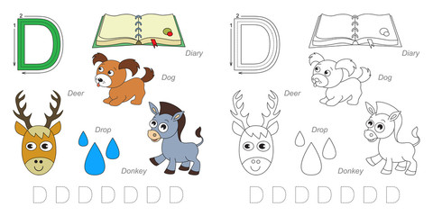 Pictures for letter D