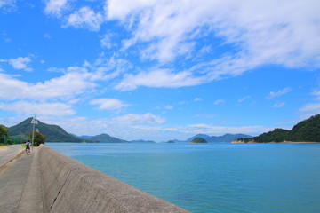 大久野島でのサイクリング