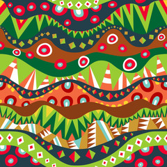 Festival Tribal Seamless Pattern