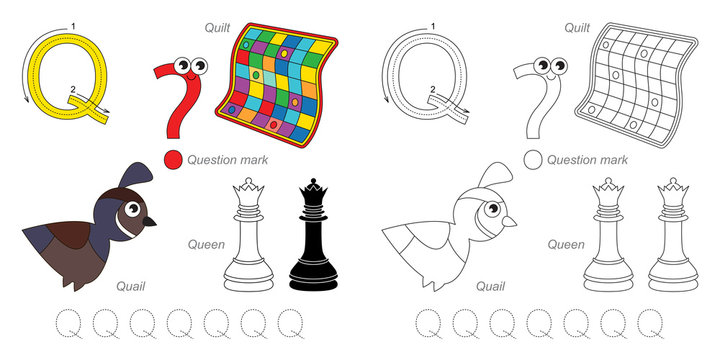 Pictures for letter Q