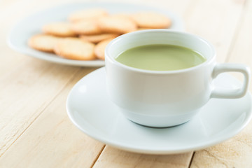 hot matcha latte