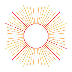 Obraz premium Star Burst With Rays Vintage Element