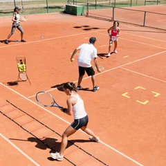 Foto op Canvas Cardio tennis training © Microgen